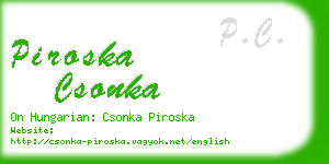 piroska csonka business card